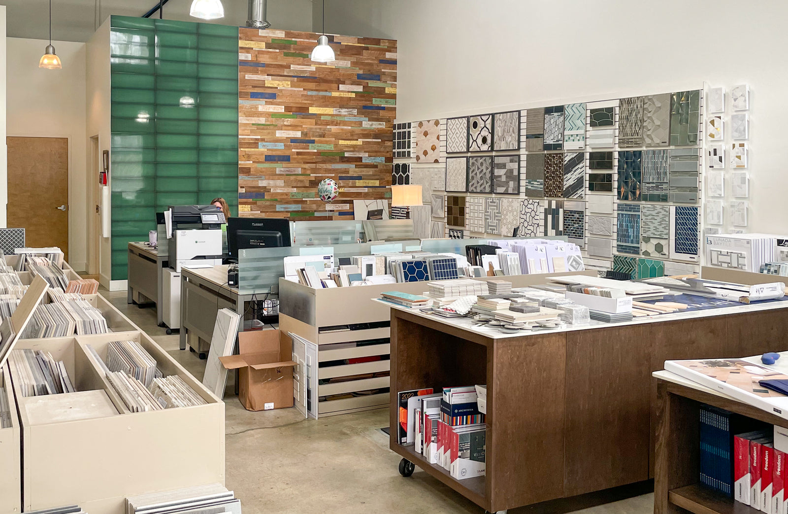 Interior of Architessa's Atlanta tile showroom